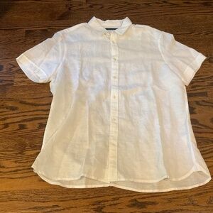 Perry Ellis Men’s white button down shirt size L